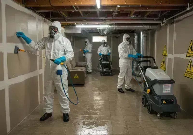 Basement Moisture Removal and Structural Drying process in Hanover, MN